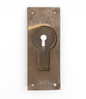 Pocket Door Hardware - Vintage 6 in. Traditional Brass Pocket Door Plate