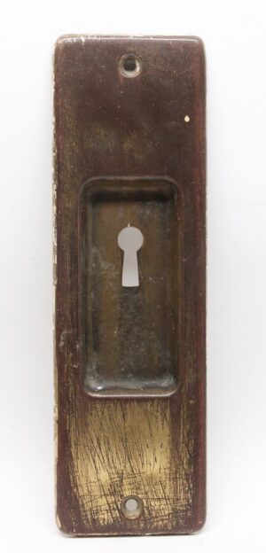 Pocket Door Hardware - Vintage Brass Yale Pocket Door Plate
