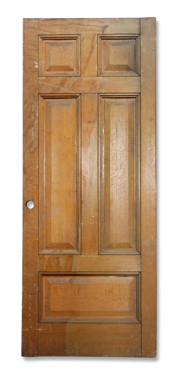 Pocket Doors - Antique Oak Mahogany 4 Pane Pocket Door 90 x 35.75