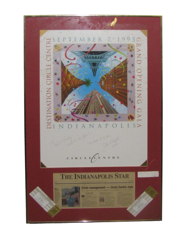 Posters - 1990s Signed Destination Circle Centre Grand Opening Gala Poster