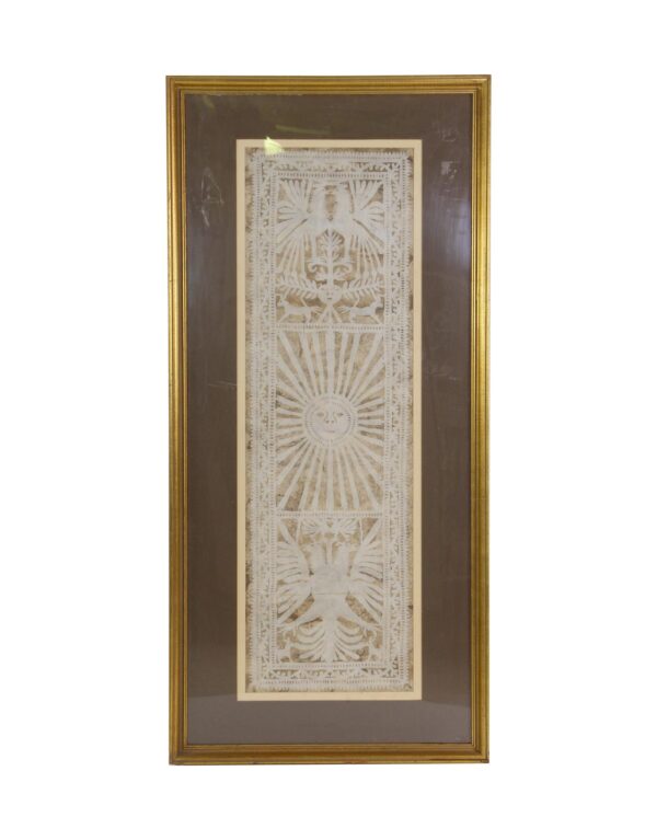 Prints - Vintage Gilded Wood Framed & Matted Primitive Print