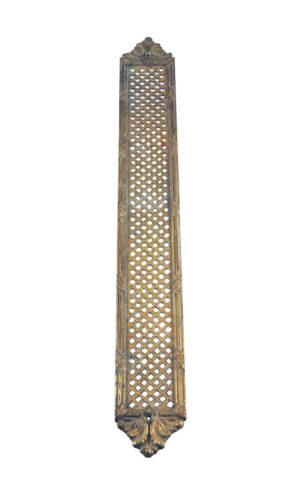 Push Plates - Antique 18.25 in. Brass Cut Out French Door Push Plate