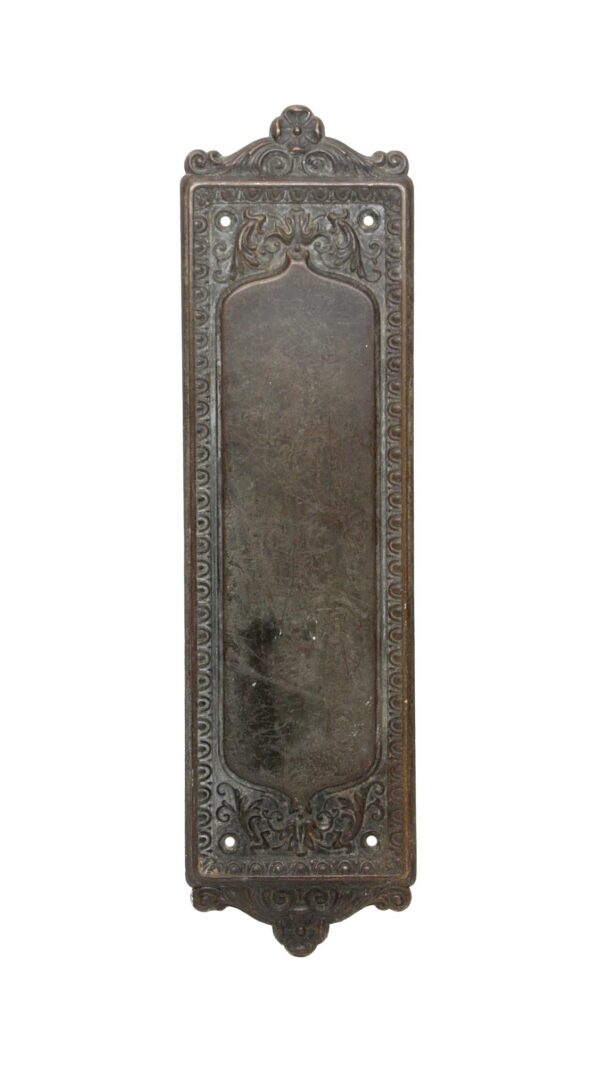 Push Plates - Victorian 11.25 in. Brass Door Push Plate