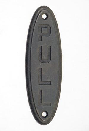 Push Plates - Vintage Black Oval Door Pull Commercial Door Plate