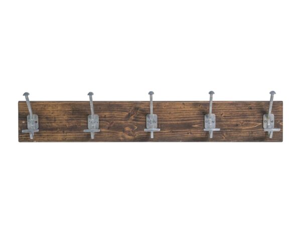 Racks - European 5 Aluminum Hooks 36 in. Pine Wall Rack