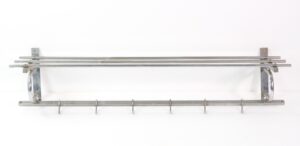 Racks - European Nickel Plated Brass 6 Hook Train Wall Rack