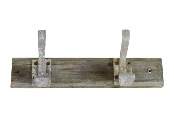 Racks - European Vintage Double Aluminum Hook Driftwood Wall Rack