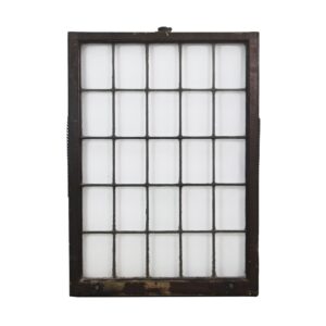 Reclaimed Windows - Antique Leaded Wavy Glass Double Hung Bottom Sash Window