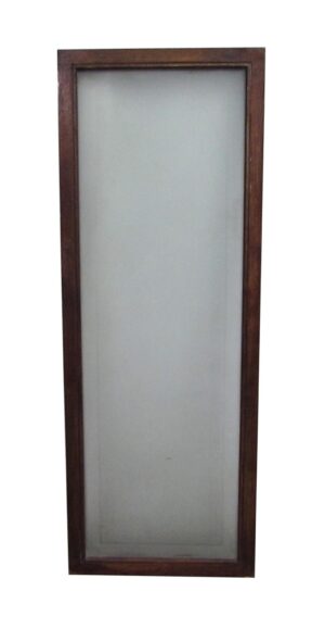 Reclaimed Windows - NYC Building Etched Glass Greek Key Single Pane Window