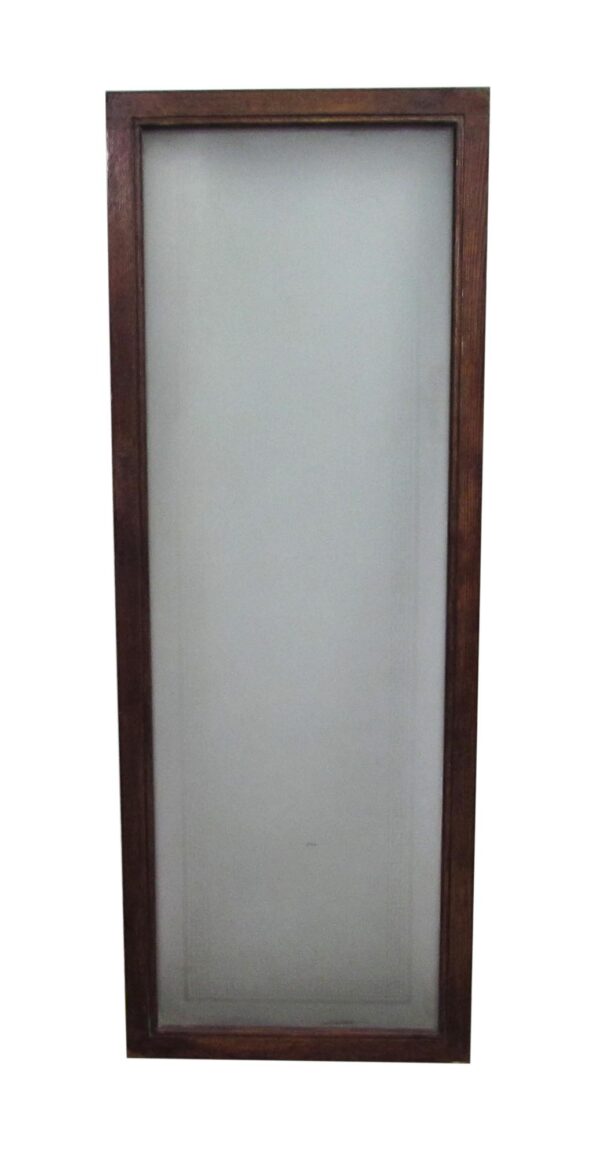 Reclaimed Windows - NYC Building Etched Glass Greek Key Single Pane Window