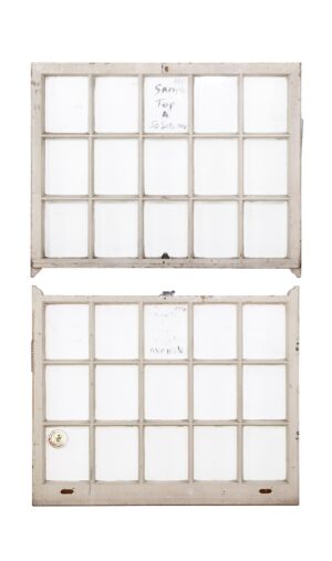 Reclaimed Windows - Reclaimed 15 Pane Wooden Sash Double Hung Window