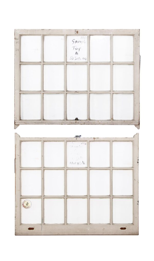 Reclaimed Windows - Reclaimed 15 Pane Wooden Sash Double Hung Window