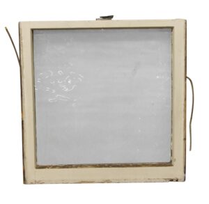Reclaimed Windows - Reclaimed 26.5 x 26 Wooden Window with Ribbed Glass