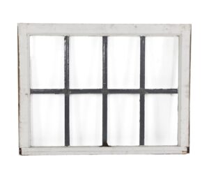 Reclaimed Windows - Reclaimed 8 Lite Leaded Glass Wood Frame Window 36 x 27.375