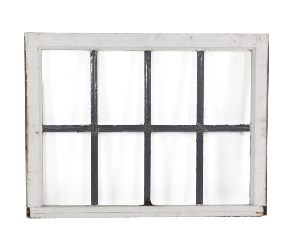 Reclaimed Windows - Reclaimed 8 Lite Leaded Glass Wood Frame Window 36 x 27.375
