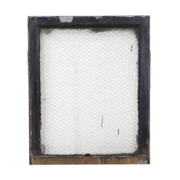 Reclaimed Windows - Reclaimed Steel Pebbled Chicken Wire Glass Window 34 x 27.75
