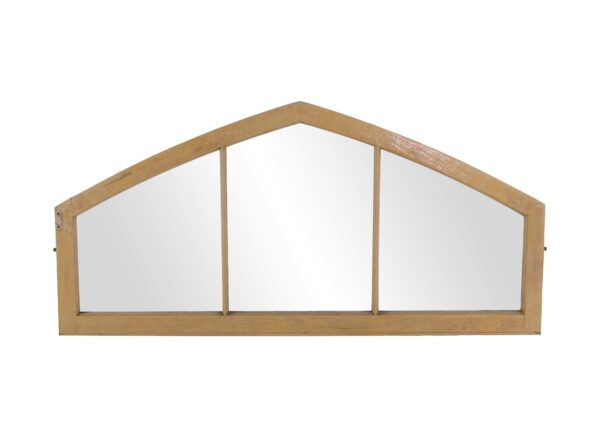 Reclaimed Windows - Reclaimed Wood Framed Gothic Arch Peaked Transom Window