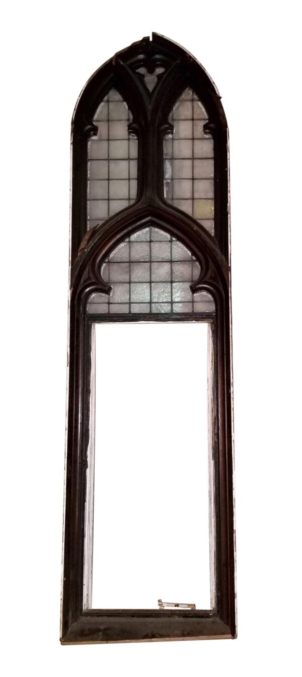 Religious Antiques - Gothic Church Window with Leaded Glass