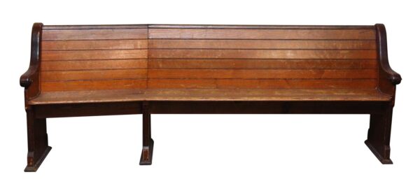 Religious Antiques - Slanted Wooden Pew
