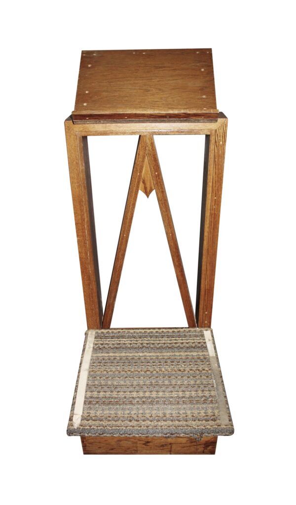 Religious Antiques - Vintage 4.5 ft Wood Church Podium