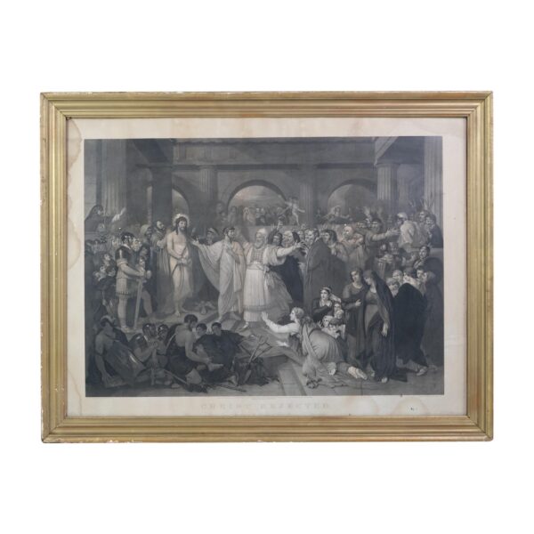 Religious Antiques - Vintage Christ Rejected Plaster Framed Print