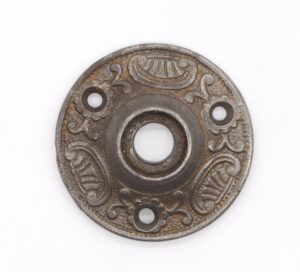 Rosettes - Antique 3 Fold Victorian Black 2 in. Cast Iron Rosette