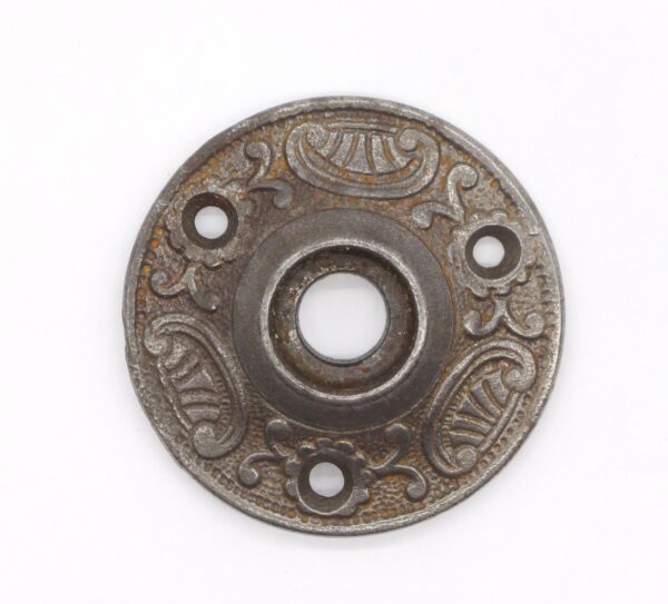 Rosettes - Antique 3 Fold Victorian Black 2 in. Cast Iron Rosette