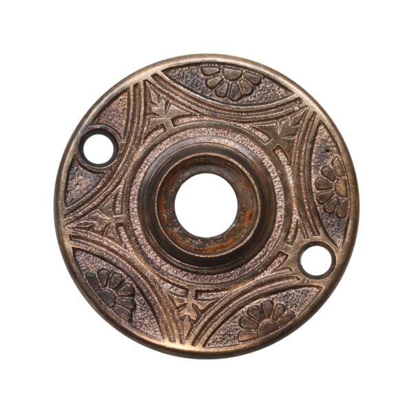 Rosettes - Antique 5 Fold Floral Bronze Door Rosette