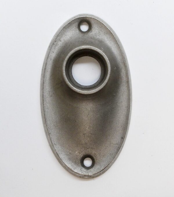 Rosettes - Vintage Oval Nickel Plated Brass Rosette