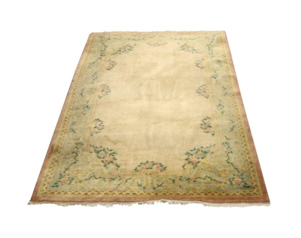 Rugs & Drapery - Vintage Cream 11 ft x 6.5 ft Oriental Area Rug