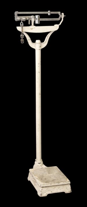 Scales - Antique Fairbanks Doctors Stand Up Scale