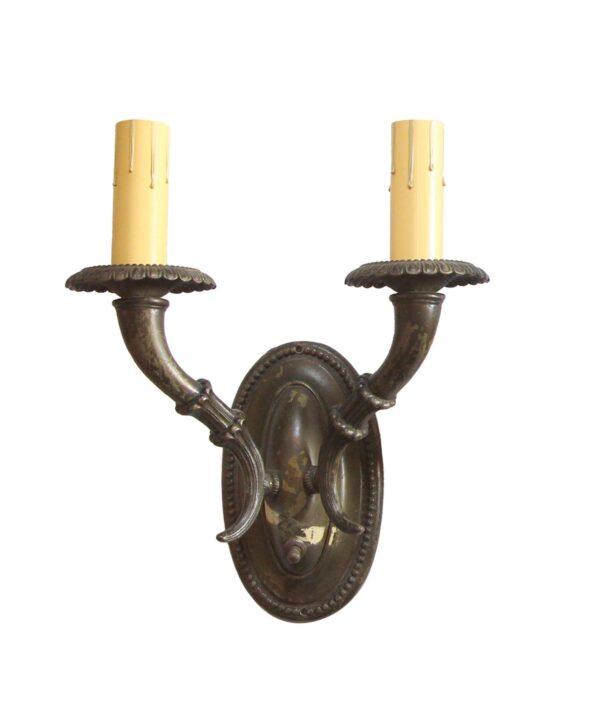 Sconces & Wall Lighting - Antique Double Arm Bronze Empire Wall Sconce