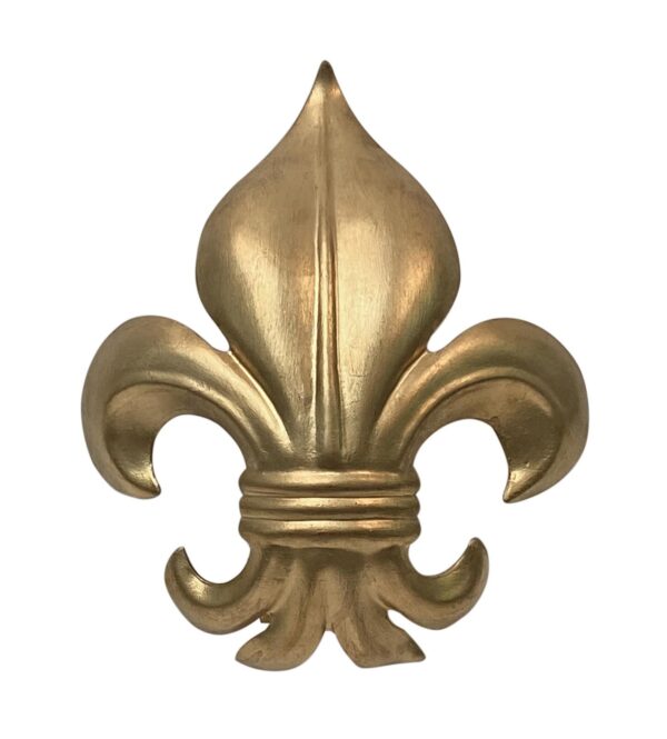 Sconces & Wall Lighting - Fleur de lis Gold Leaf Molded Metal Wall Sconce