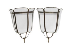 Sconces & Wall Lighting - Pair of Vintage Italian Glass Sconce