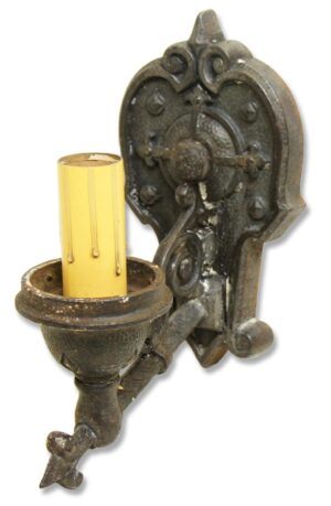 Sconces & Wall Lighting - Victorian One Arm Heavy Iron Wall Sconce