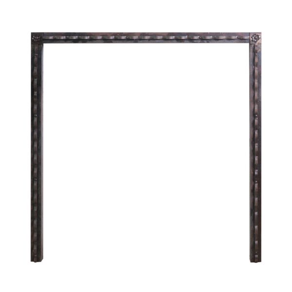 Screens & Covers - 19th Century Iron Fireplace Frame with Ribbon & Floral Motifs