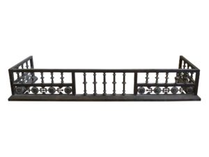 Screens & Covers - Antique 52 in. Bronze Figural Fireplace Fender