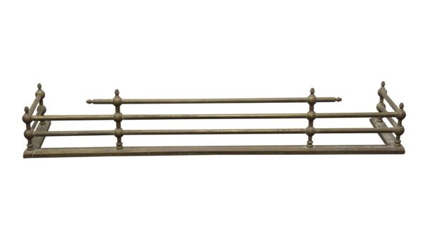 Screens & Covers - Antique Federal 4 Foot Brass Fireplace Fender