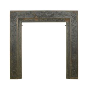 Screens & Covers - Antique Victorian Foliate Motif Cast Iron 30 in. Square Fireplace Insert