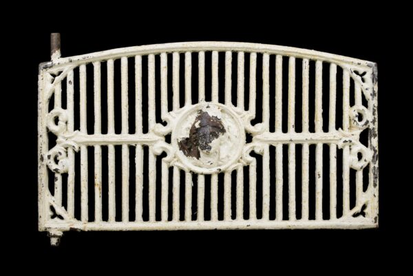 Screens & Covers - Reclaimed White Painted Cast Iron Fireplace Cover Coal Chute Door