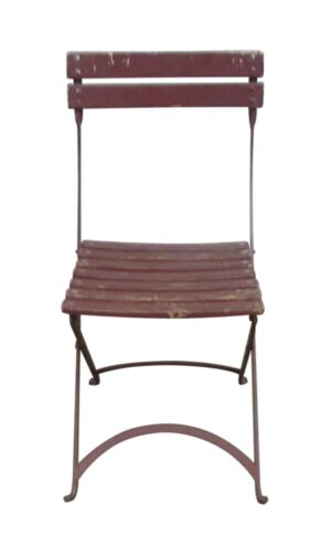 Seating - Antique Wooden Slatted Back Folding Chairs