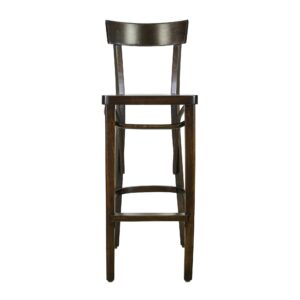 Seating - Contemporary Modern Dark Stained Wooden Bar Chair