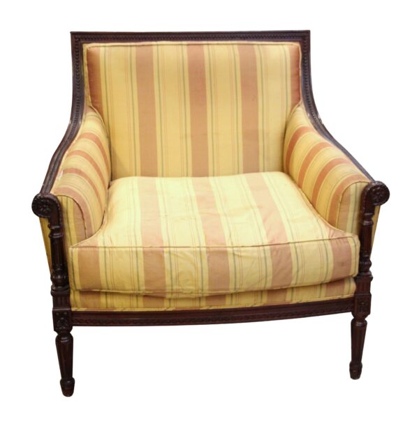Seating - Pair of Upholstered Striped Chairs