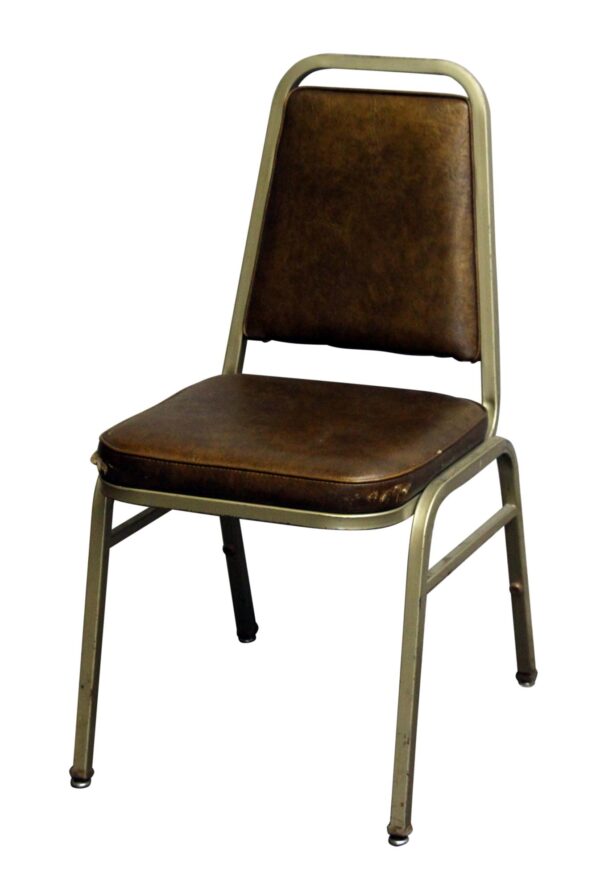 Reclaimed Metal Vinyl Auditorium Office Chair Olde Good Things
