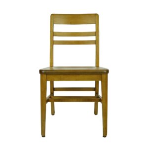 Seating - WH Gunlocke Chair Co. Slatted Back Medium Tone Maple Chair