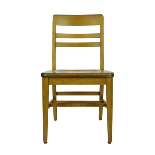 Seating - WH Gunlocke Chair Co. Slatted Back Medium Tone Maple Chair
