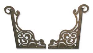 Shelf & Sign Brackets - Pair of Vintage 33 in. Fire Escape Brackets
