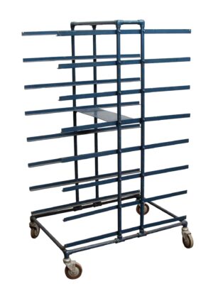 Shelves & Racks - Blue Iron Cart on Wheels