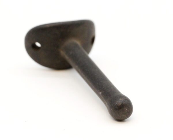 Single Hooks - Antique Black Cast Iron Curved Back Wardrobe Hook