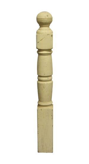 Staircase Elements - 47.5 in. H Yellow Wooden Newel Post